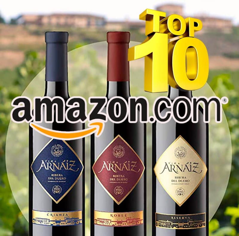TOP 10 vinos más vendidos en  España: Viña Arnáiz - Estuche de 3  Botellas de Vino, D.O. Ribera del Duero 